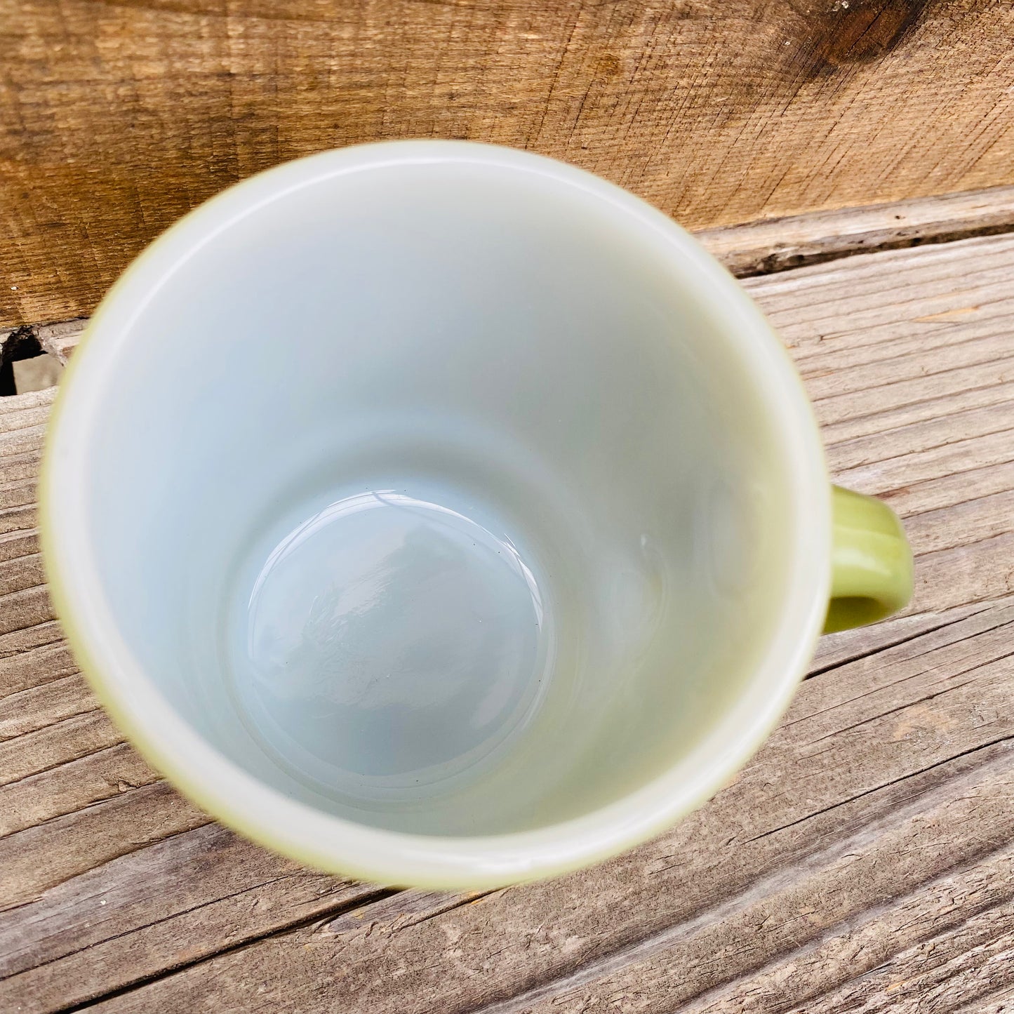 【1960s USA vintage】FIRE KING スタッキングマグ グリーン