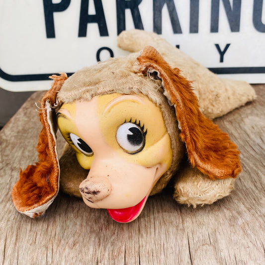 【1950s-1960s USA vintage】GUND社 Disney わんわん物語 レディ ラバーフェイスドール