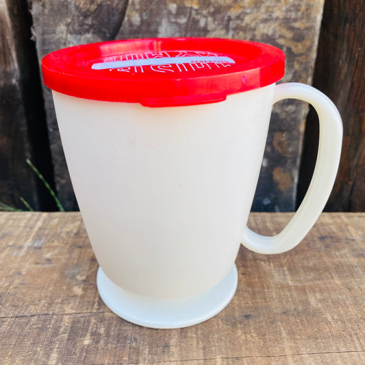 【70’s vintage 】CHAMPION ビンテージ チャンピオン スパークプラグ レーシング プラスチック マグカップ 蓋付き