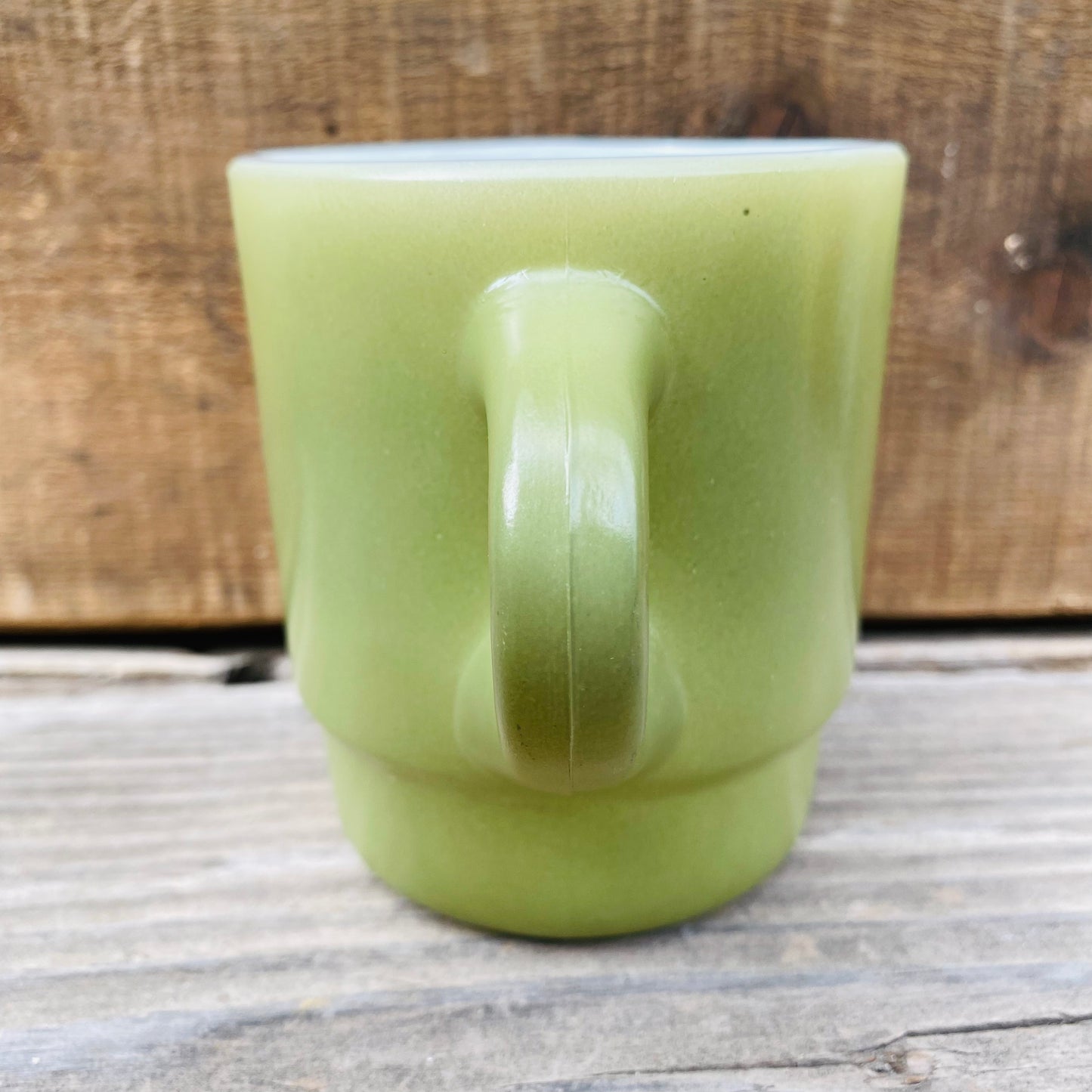 【1960s USA vintage】FIRE KING スタッキングマグ グリーン