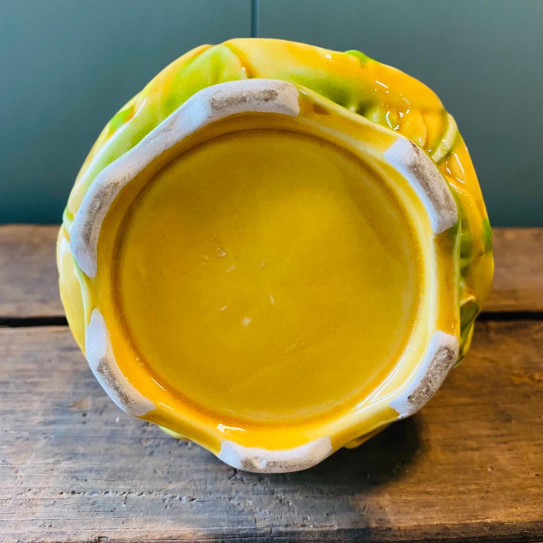 【USA vintage】シュガーポット 陶器 花 レトロ 食器