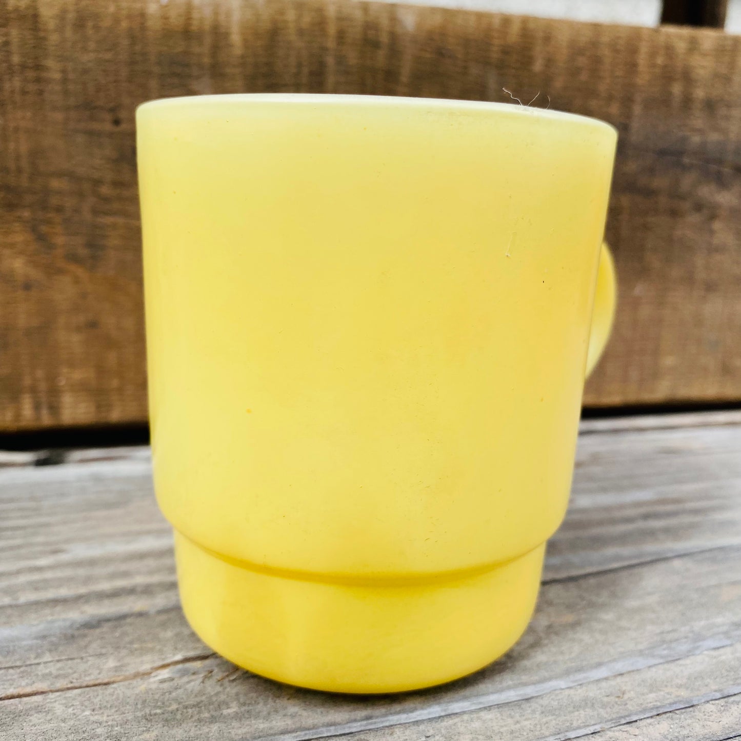 【1960s USA vintage】FIRE KING スタッキングマグ イエロー