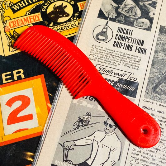 【1970s USA vintage】Unbreakable コーム 赤 レッド