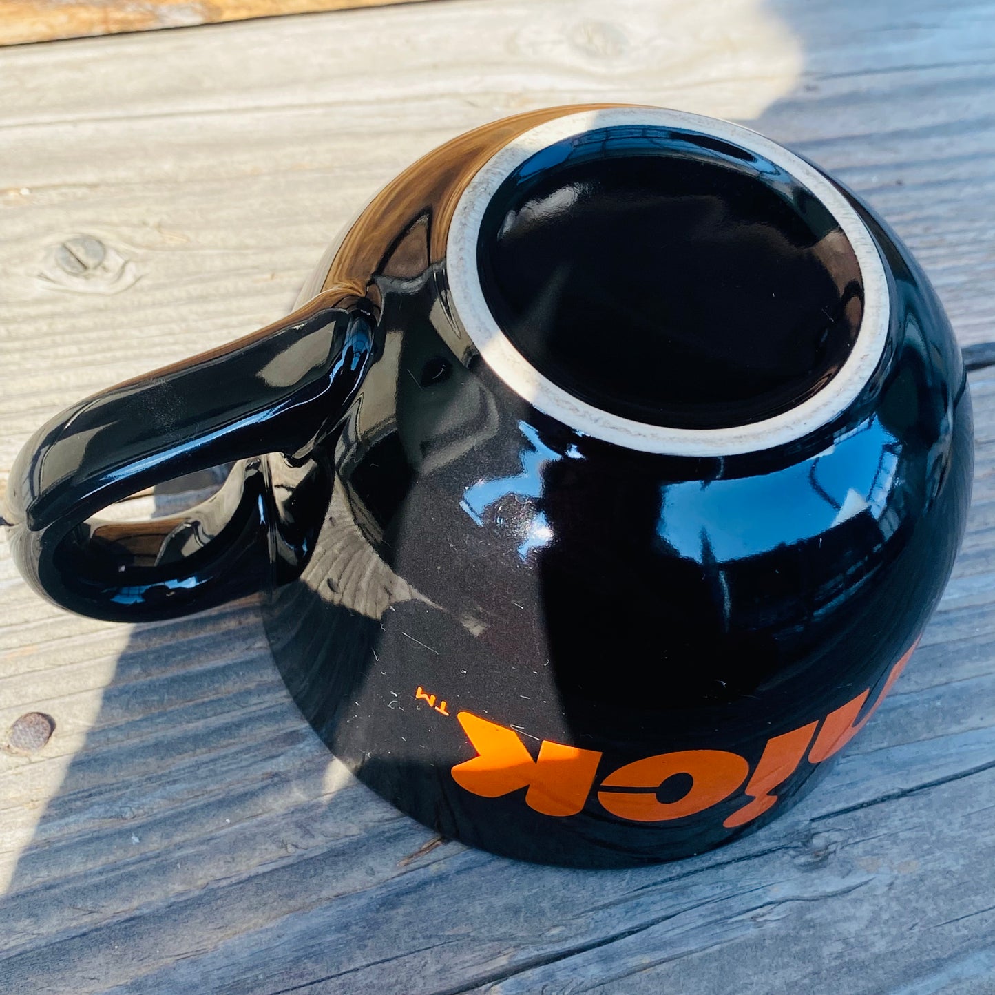 “nick” スープマグカップ 黒×オレンジ