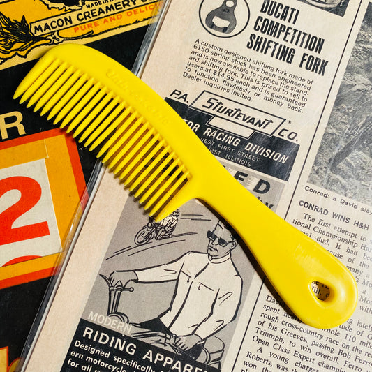 【1970s USA vintage】Unbreakable コーム イエロー