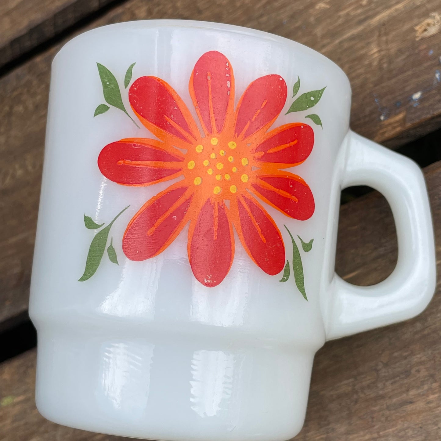 【70’s USA vintage】Fire King デイブレイカー スタッキングマグカップ