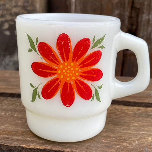 【70’s USA vintage】Fire King デイブレイカー スタッキングマグカップ