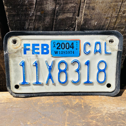 【USA vintage】モーターサイクルナンバープレート CAL11X8318