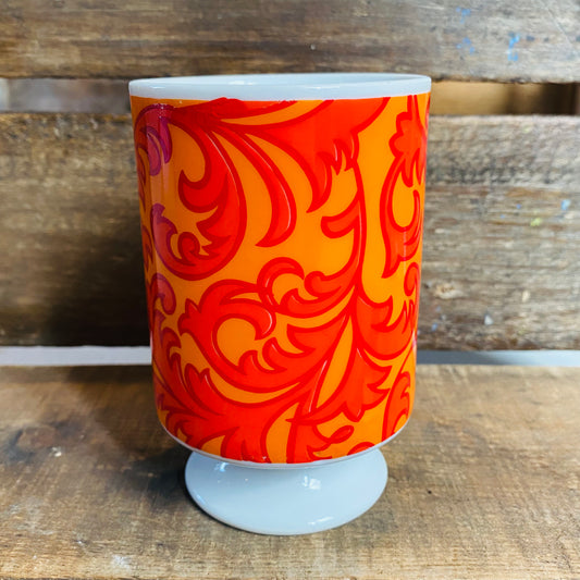 【JPN vintage】レトロ柄 足つき マグカップ