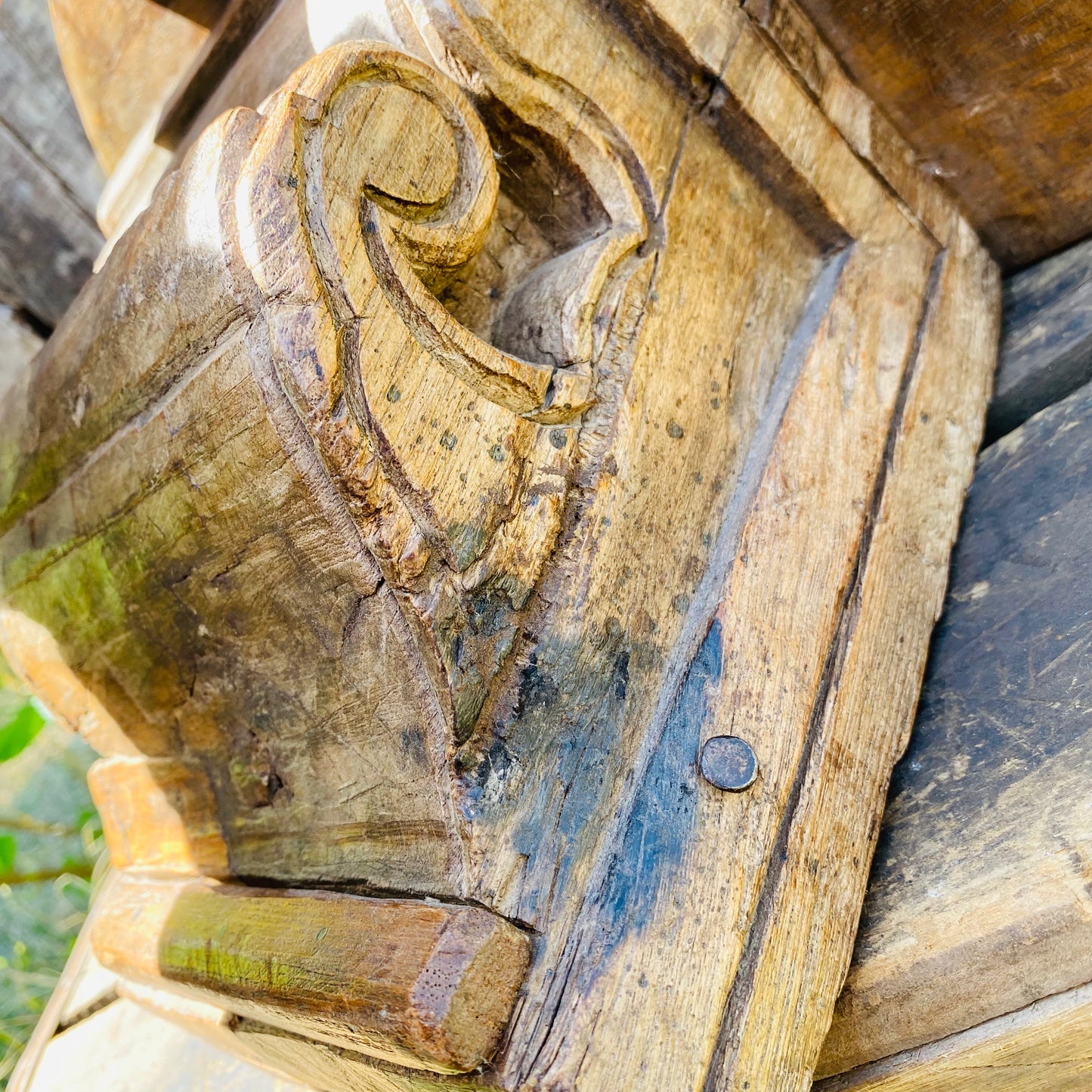 【vintage】wall console ウォールコンソール 壁掛け棚 木製