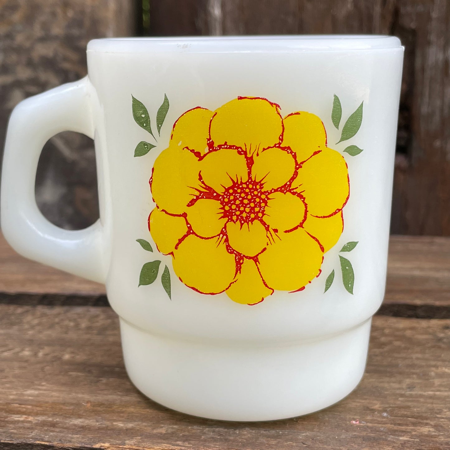 【70’s USA vintage】Fire King デイブレイカー スタッキングマグカップ