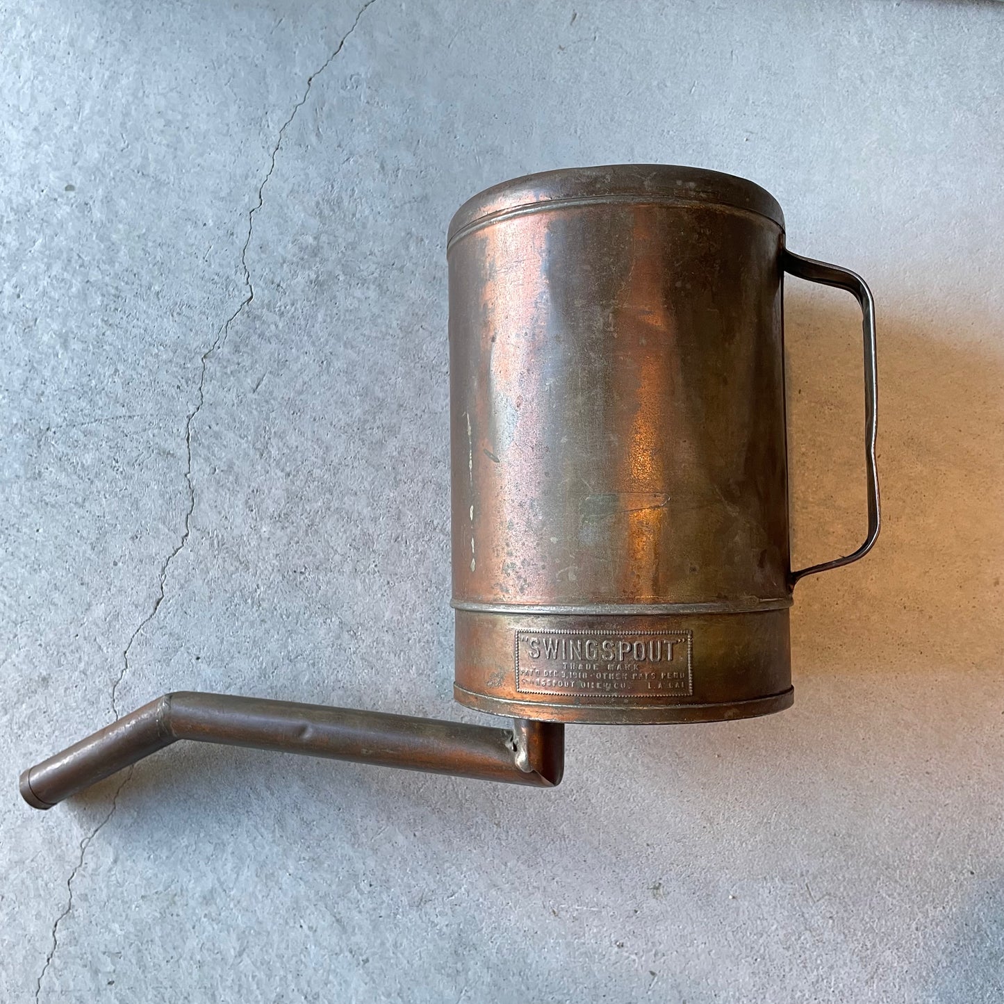 【USA vintage】SWINGSPOUT 銅仕上げ オイル缶 ハーフガロン