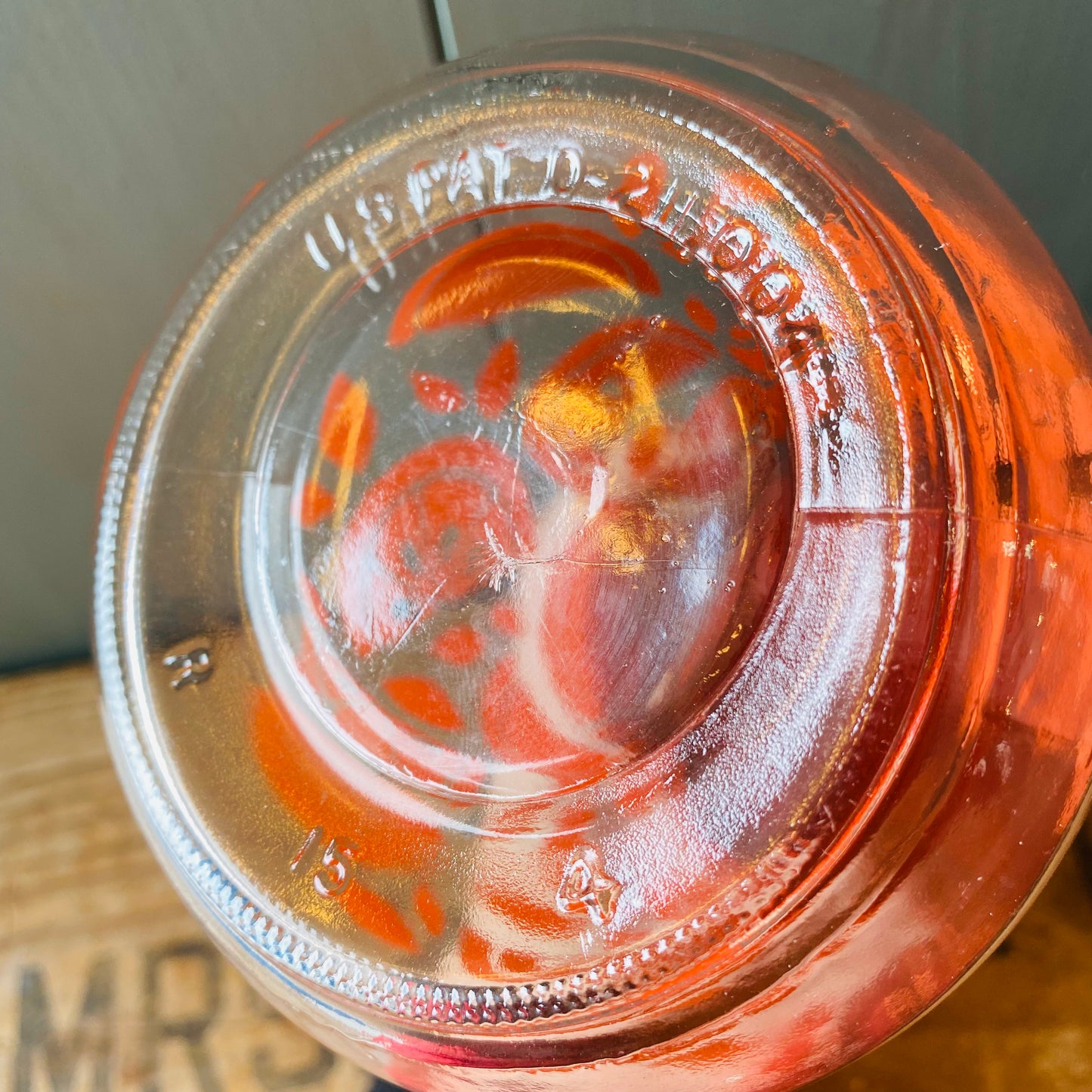 【1970s USA vintage】ジュースピッチャー コンテナ オレンジ柄