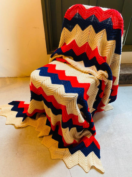 【1970s USA vintage】グラニーブランケット マルチカバー