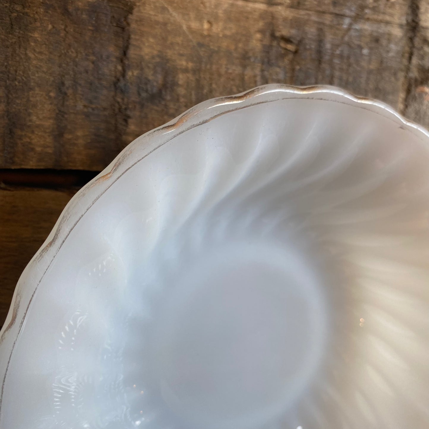 【1960s USA vintage】 FIRE KING ゴールドリム ボウル ③