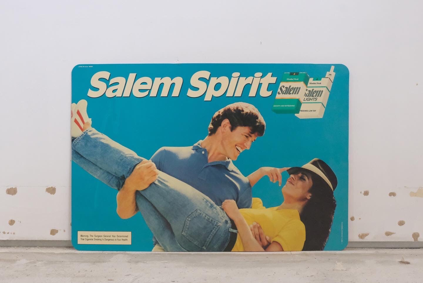 【USA vintage】看板 SALEM SPILIT cigarette 煙草 インテリア