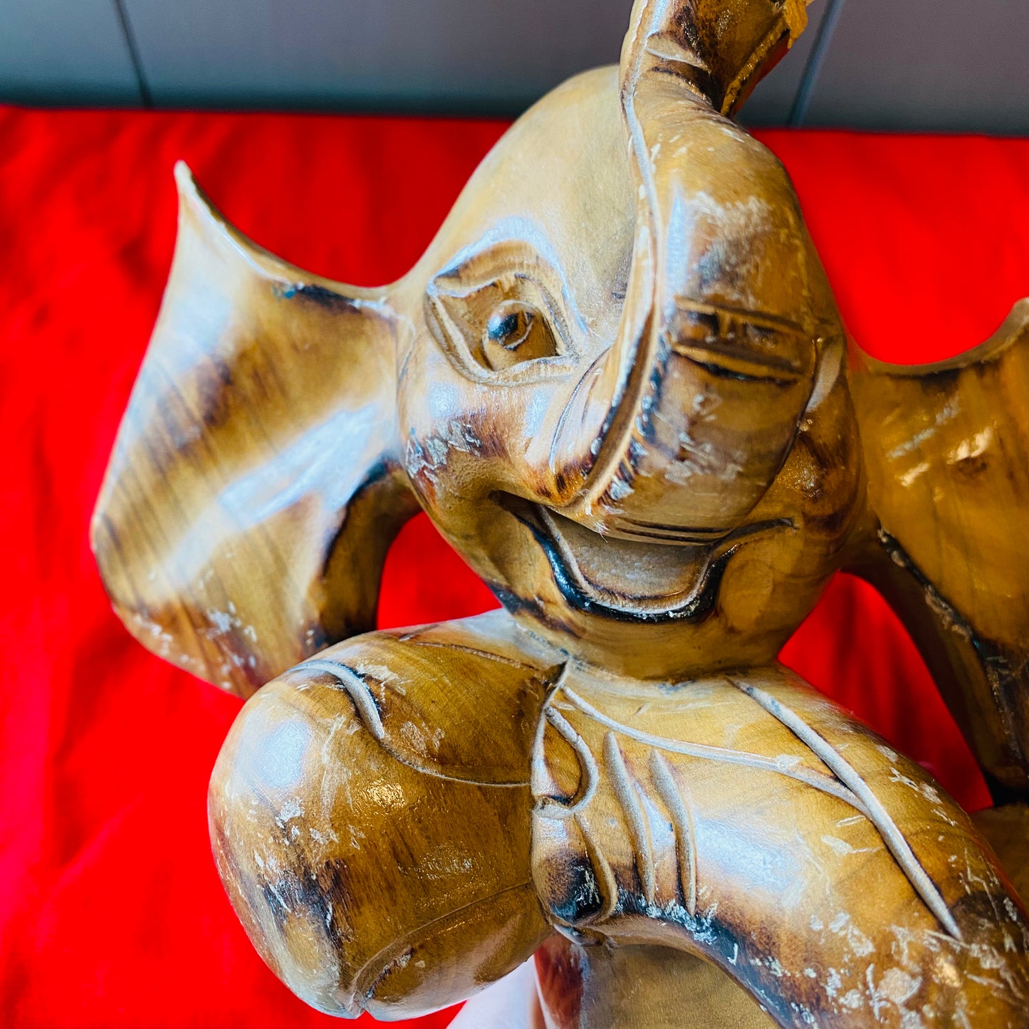 【vintage】wood Dumbo 木彫りのダンボ 象
