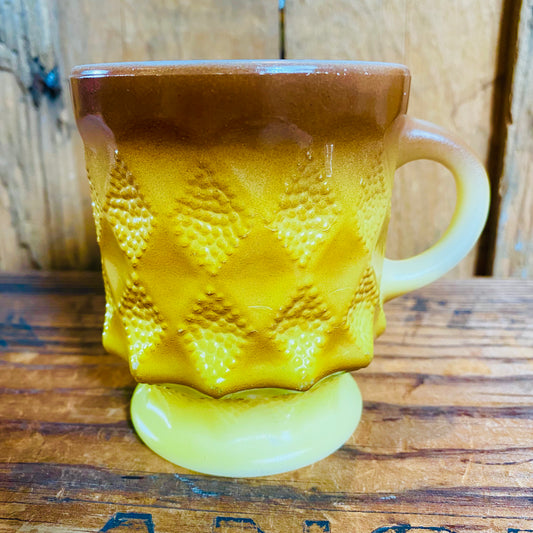 【1970s USA vintage】Fire King キンバリー(イエロー)マグカップ