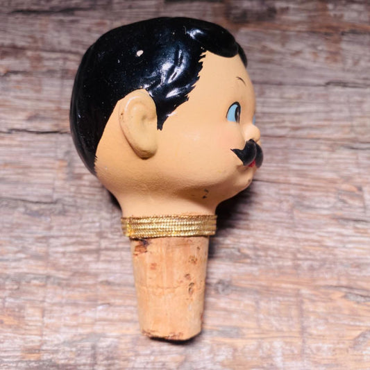 【1950s vintage】 ENESCO ボトルストッパー コルク栓人形 ワイン