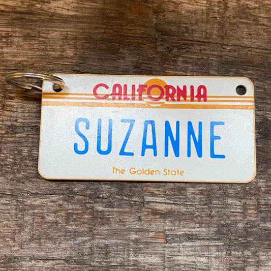 【1980s USA vintage】ネームプレート キーホルダーSUZANNE