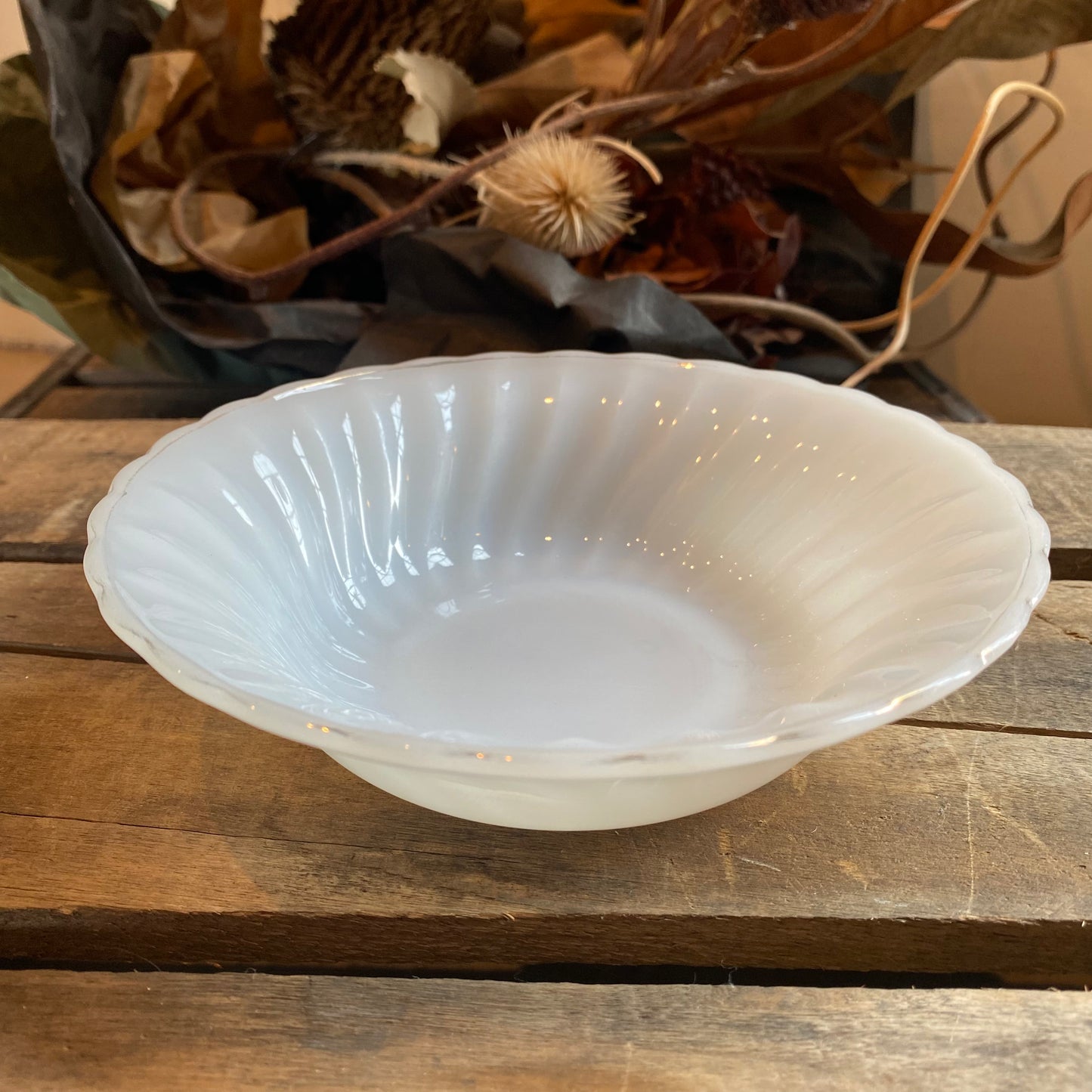 【1960s USA vintage】 FIRE KING ゴールドリム ボウル ③