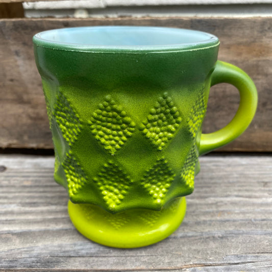 【1950s-USA vintage】Fire King キンバリー(グリーン) マグカップ