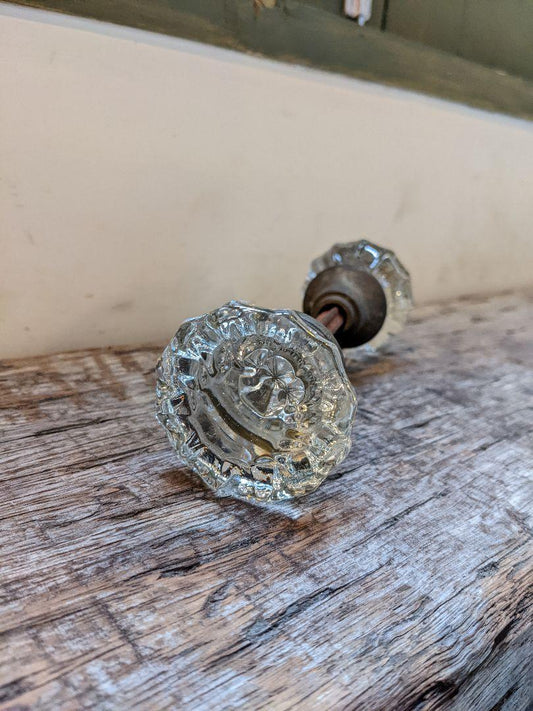 【USA vintage】レトロ ドアノブ DIY インテリア クリア