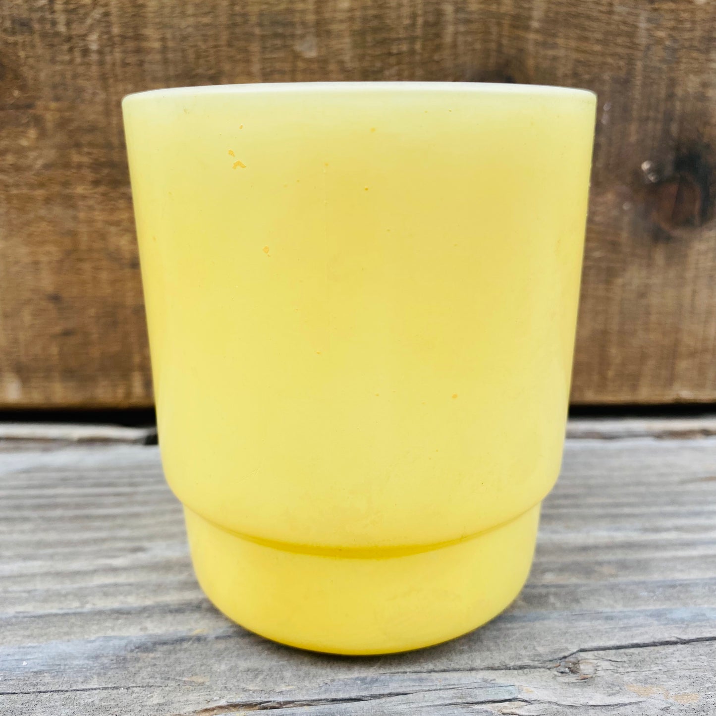 【1960s USA vintage】FIRE KING スタッキングマグ イエロー