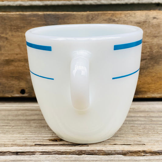 【1970s-1980s USA vintage】OLD PYREX 海軍 ブルーライン マグカップ