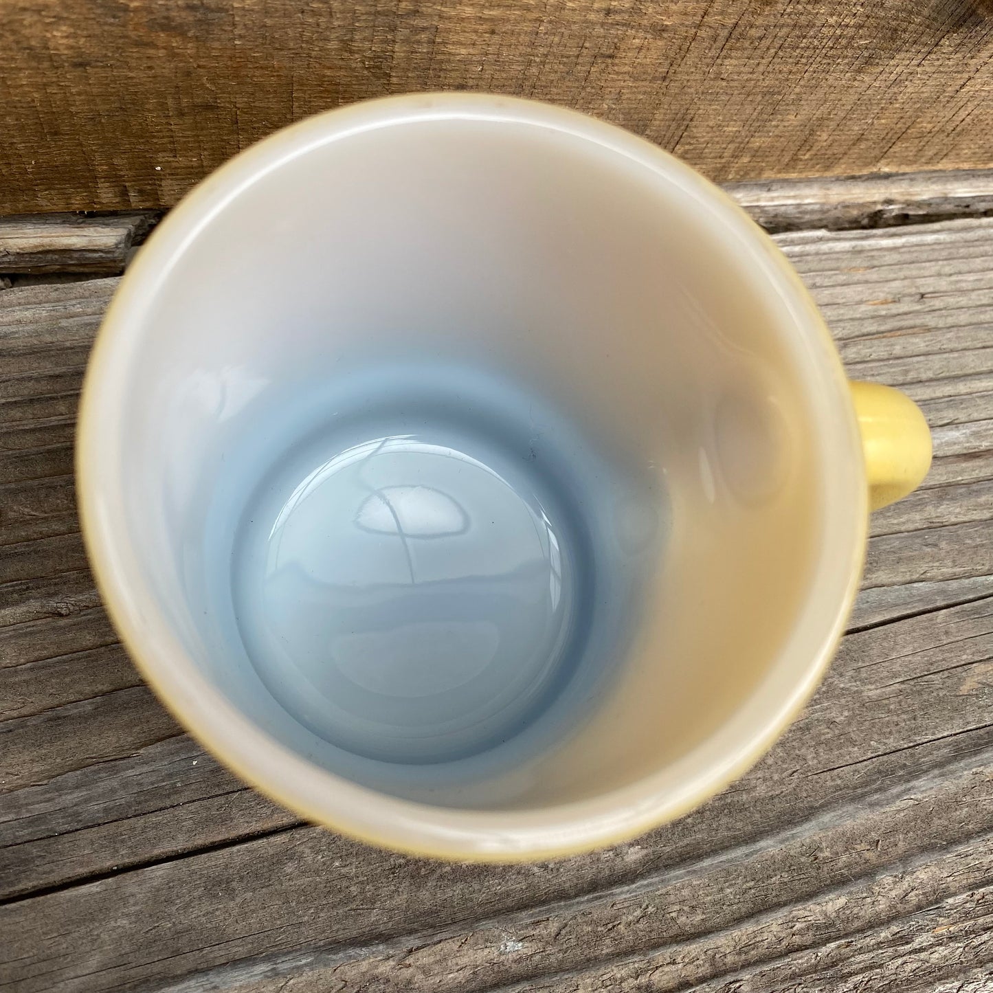 【1960s USA vintage】FIRE KING スタッキングマグ 黄黒 イエロー×ブラック