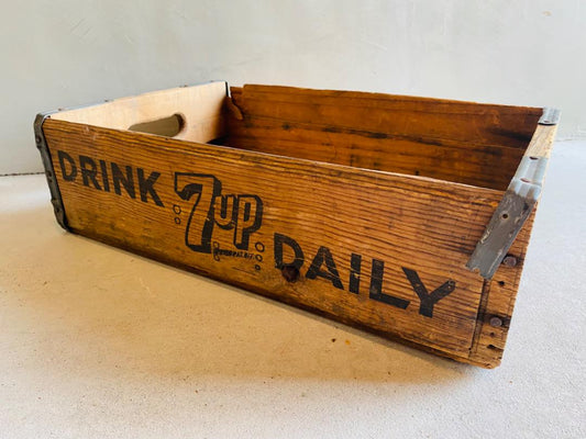 【USA vintage】7UP 木箱 ウッドボックス ガーデニング ガレージ