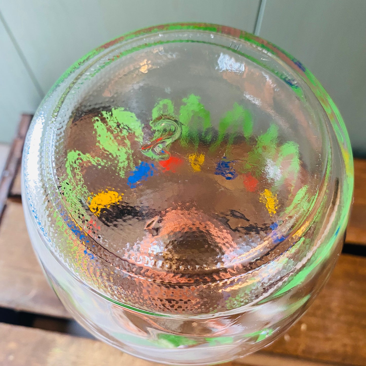 【1980s vintage】ARC フランスガラス キャニスター チューリップ