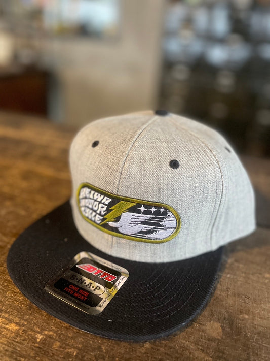 平和なキャップ2 ライトグレー×ブラック