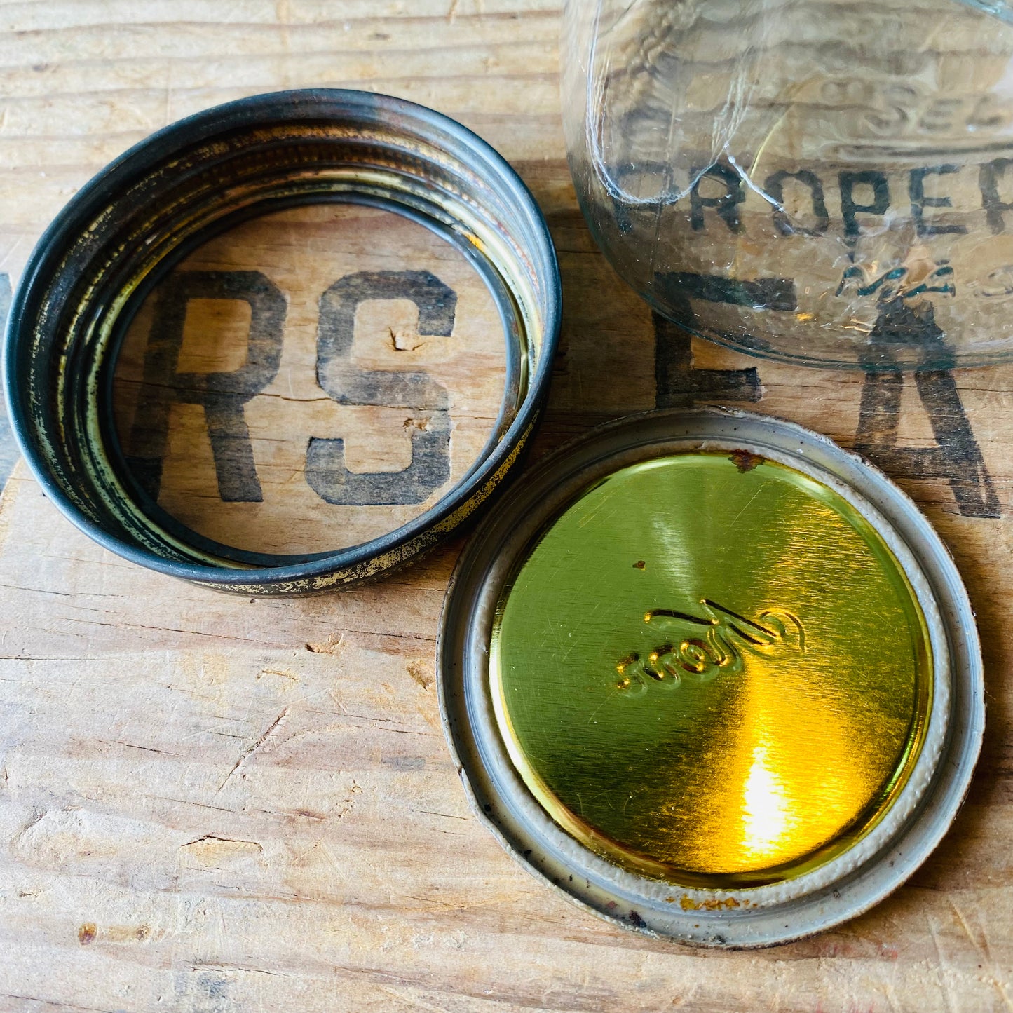 【USA vintage】kerr メイソンジャー ガラスジャー 瓶