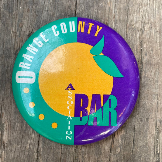 【USA vintage】缶バッジ Orange County Bar Association