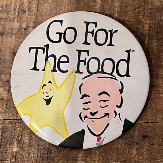 【90s USA】缶バッジ Go For The Food