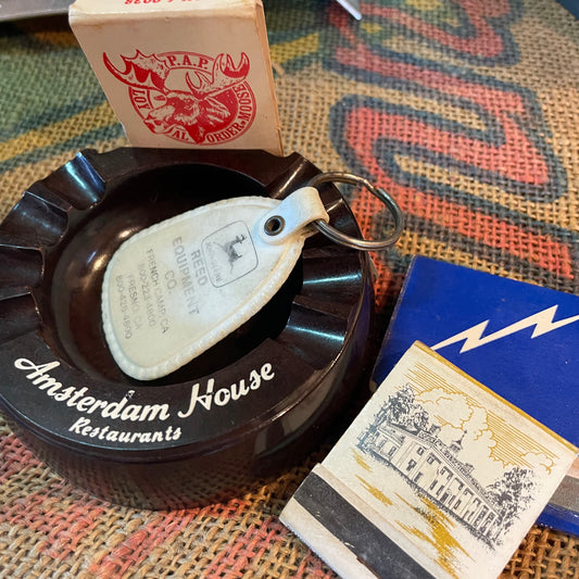 【USA vintage】Amsterdam House Restaurant メラミン樹脂 灰皿 アッシュトレイ
