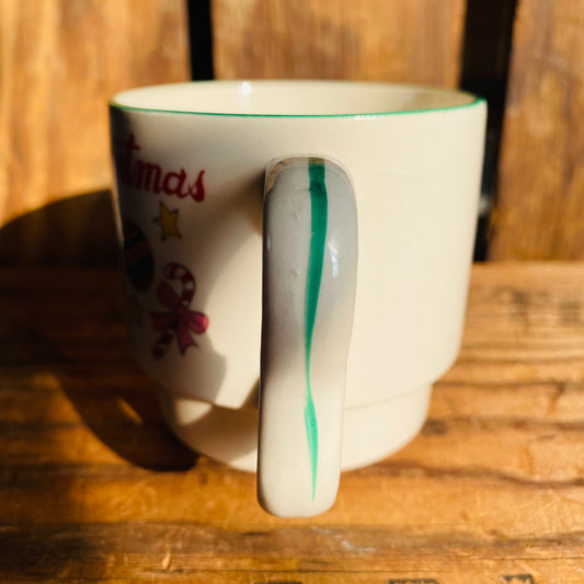 【70s JPN vintage】クリスマスマグカップ キャンドル&オーナメント