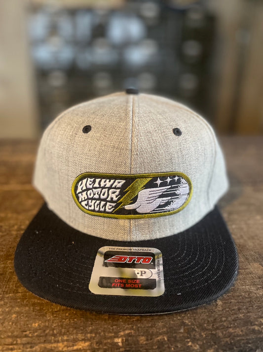 平和なキャップ2 ライトグレー×ブラック