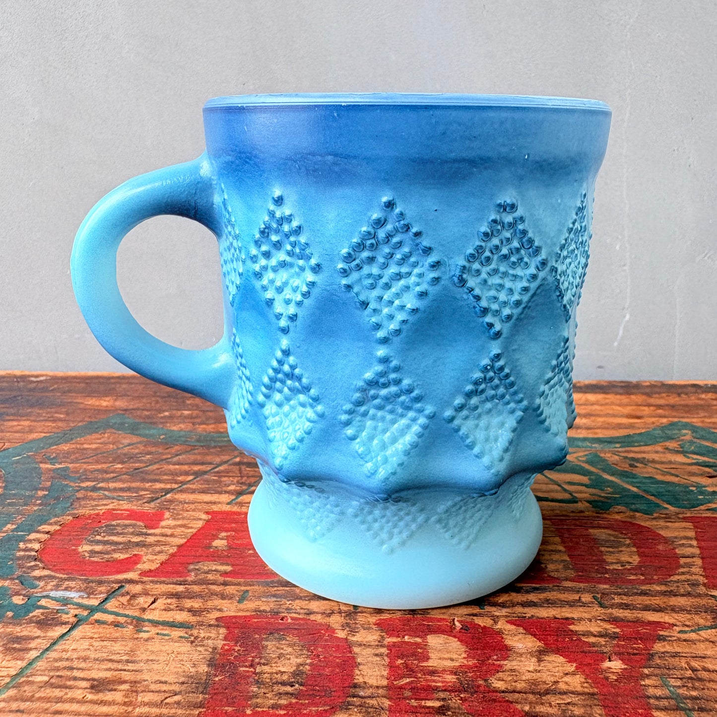 【1977- USA vintage】Fire-King Kimberley mug Blue