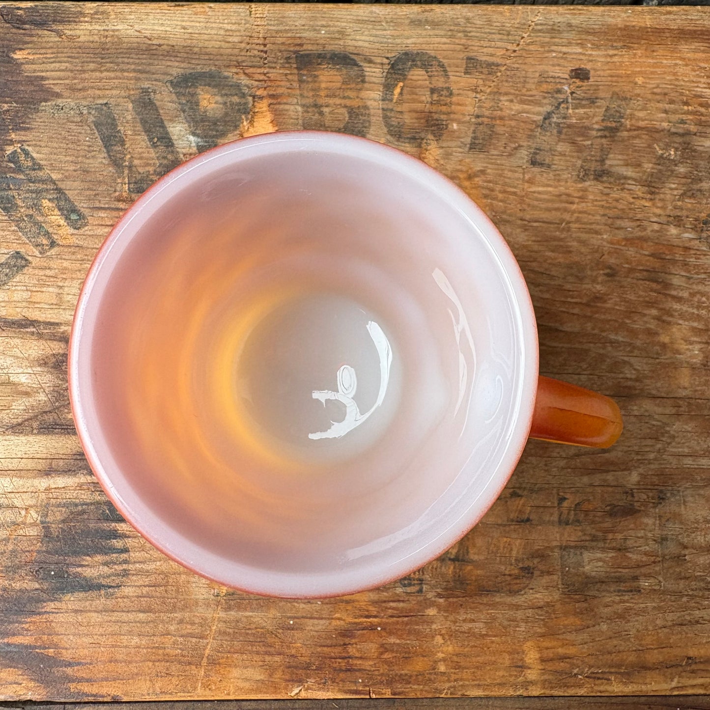 【1960s-1976 USA vintage】Fire-King Kimberley mug Orange