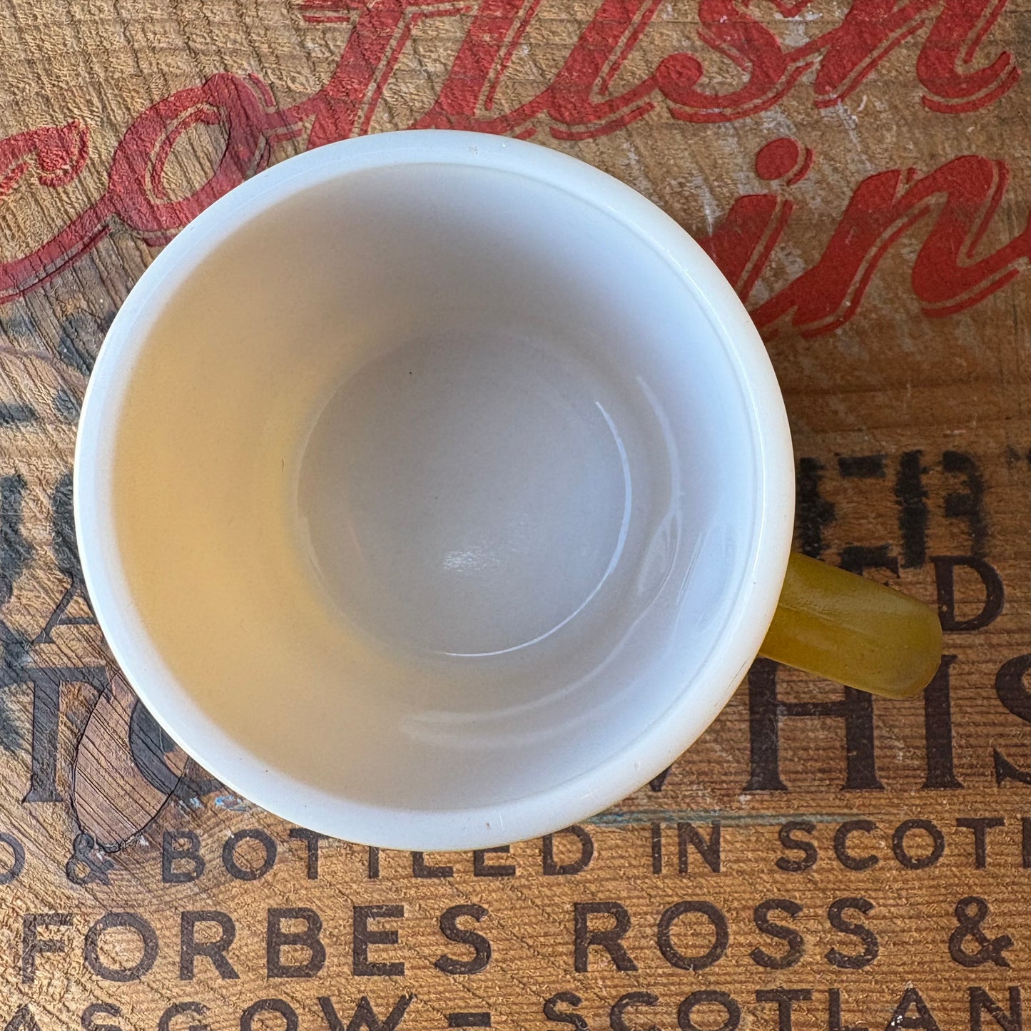 【USA vintage】HAZEL ATLAS mug cup Mustard yellow