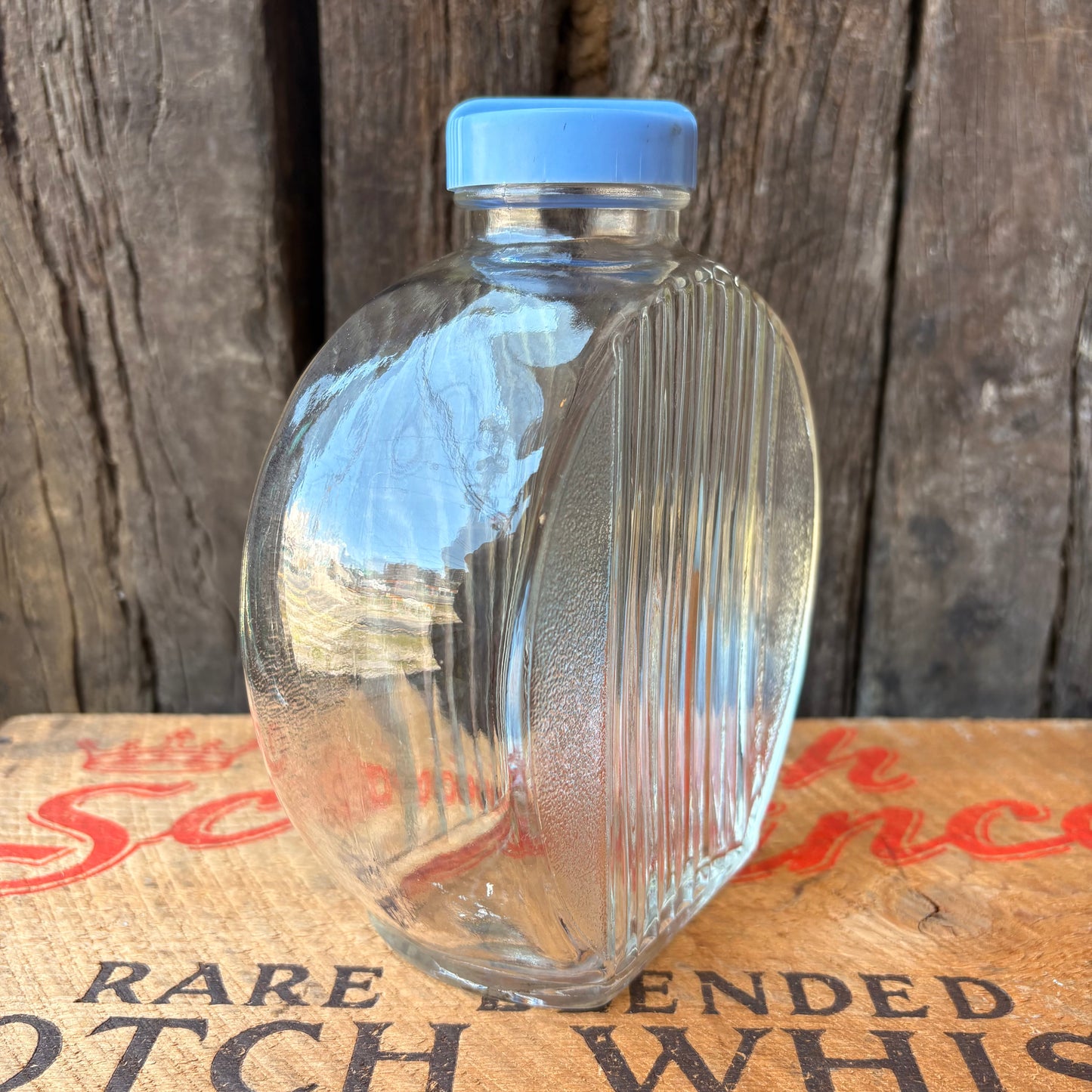 【USA vintage】Flat Glass Bottle