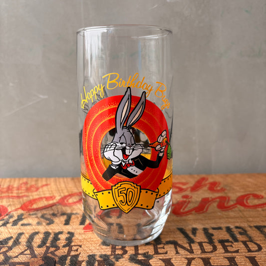【1990s USA vintage】BUGS BUNNY 50th Anniversary Glass