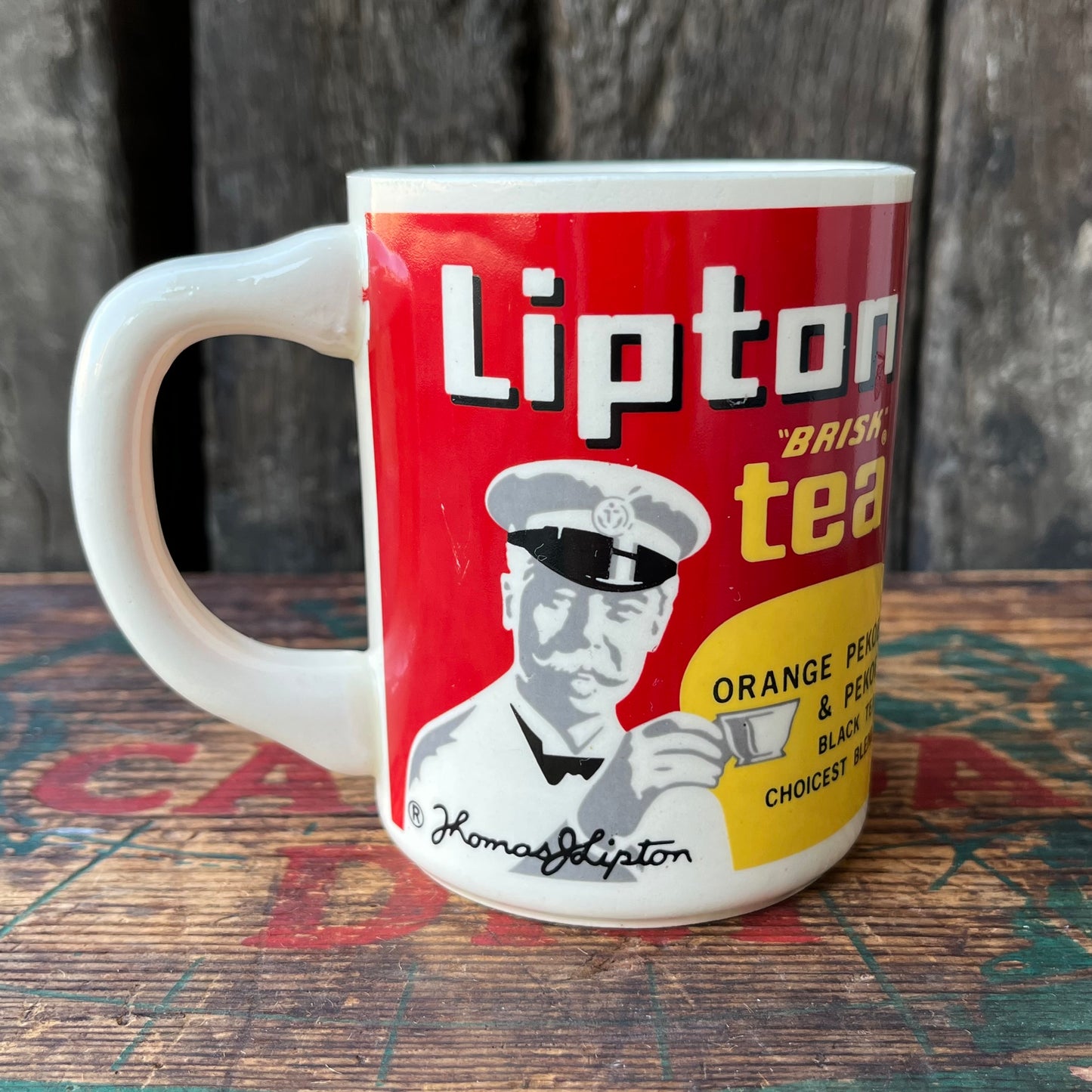 【USA vintage】Lipton Brisk Tea Mug Cup