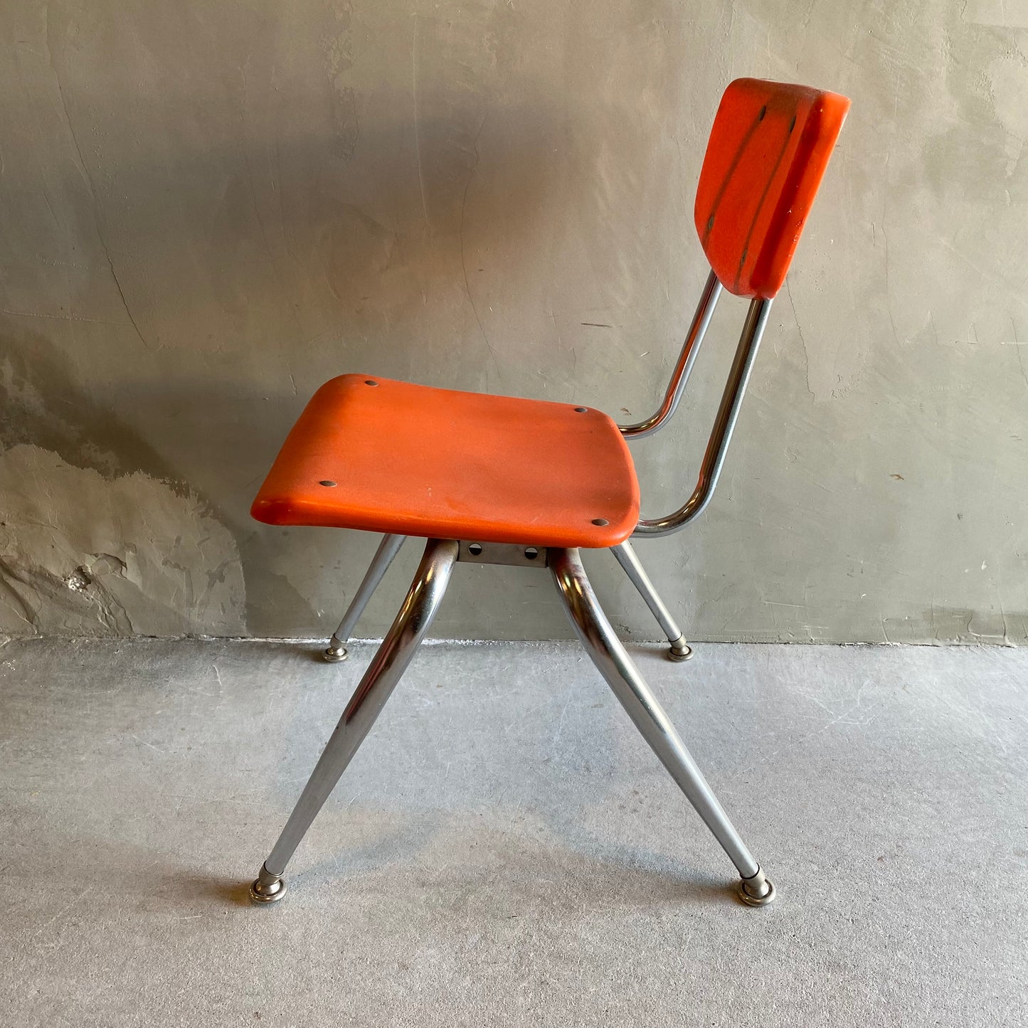 【USA vintage 】VIRCO kids chair orange M