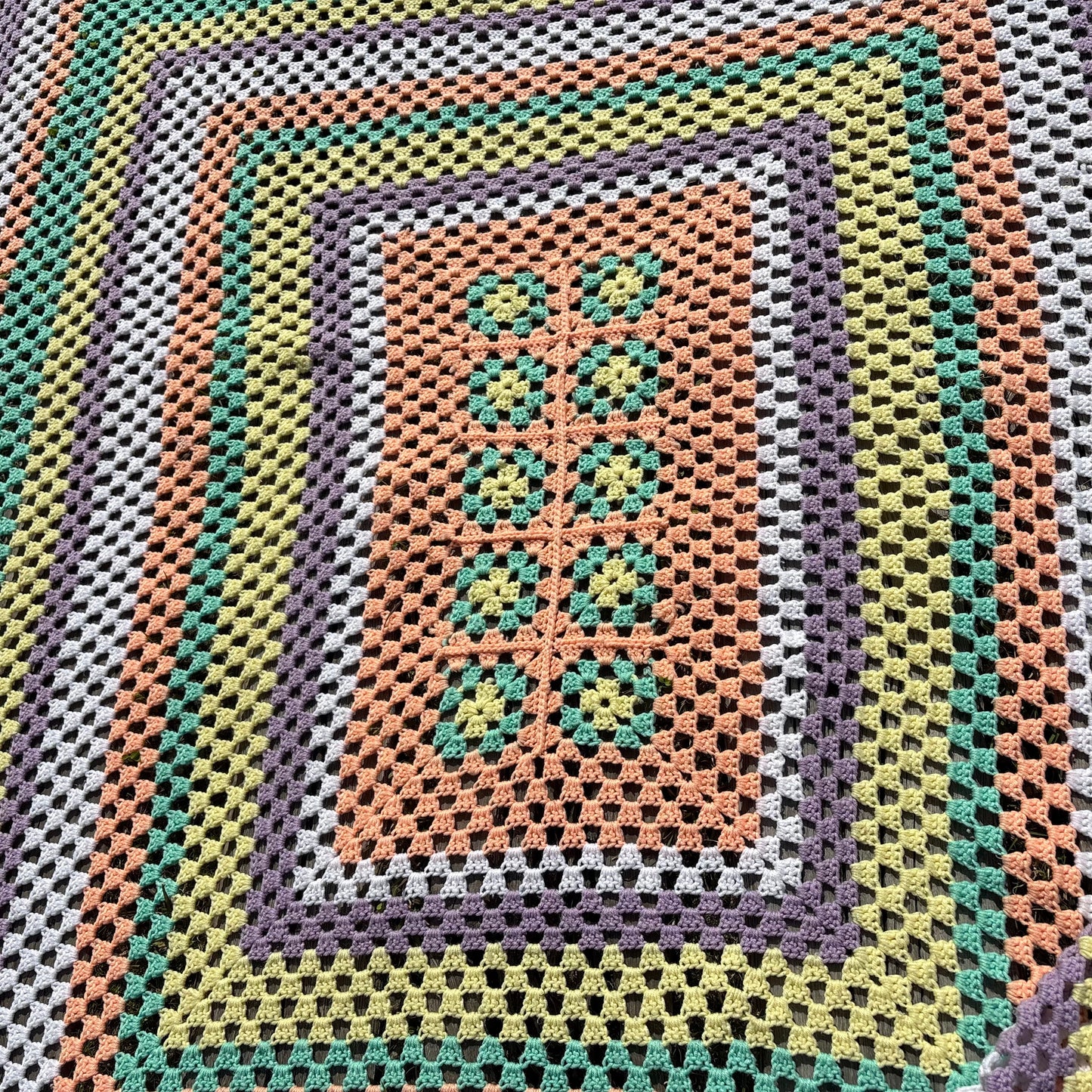 【USA vintage】Granny Square Blanket