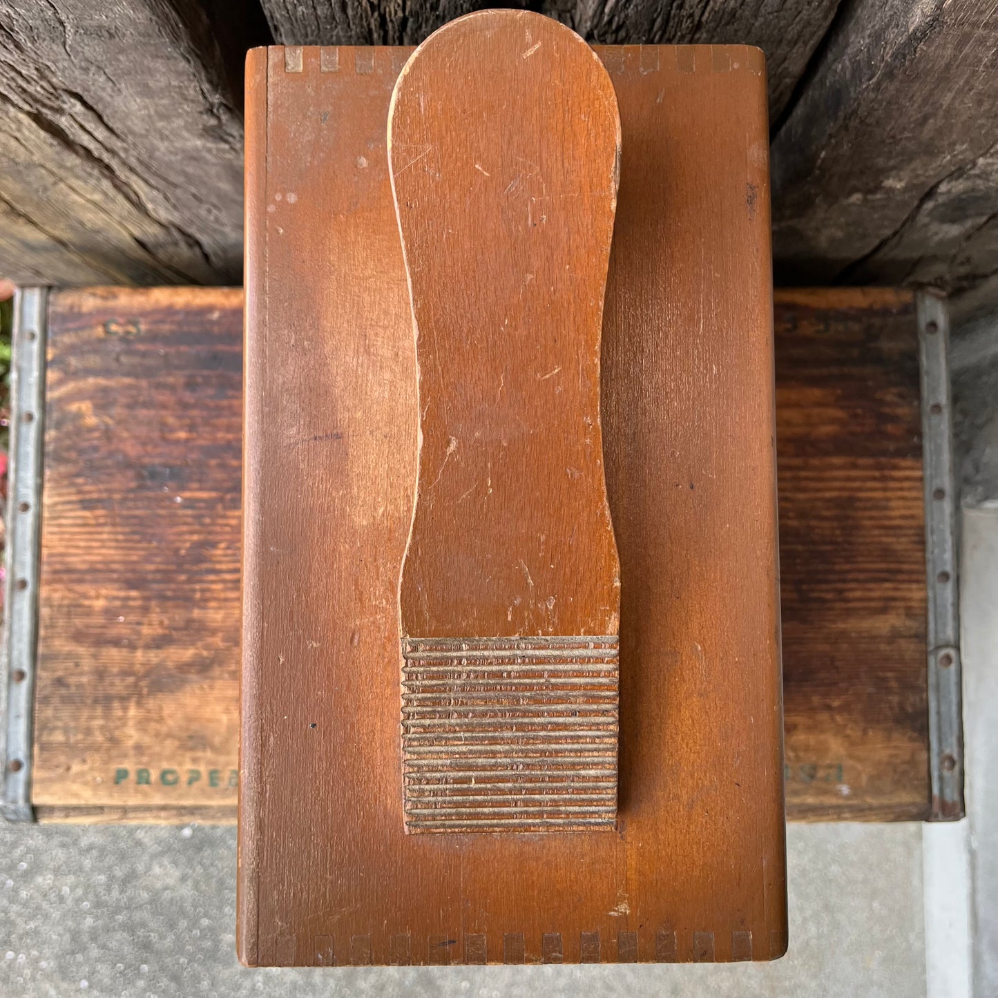 【50s USA vintage】LORD ESQURE Shoe shine box