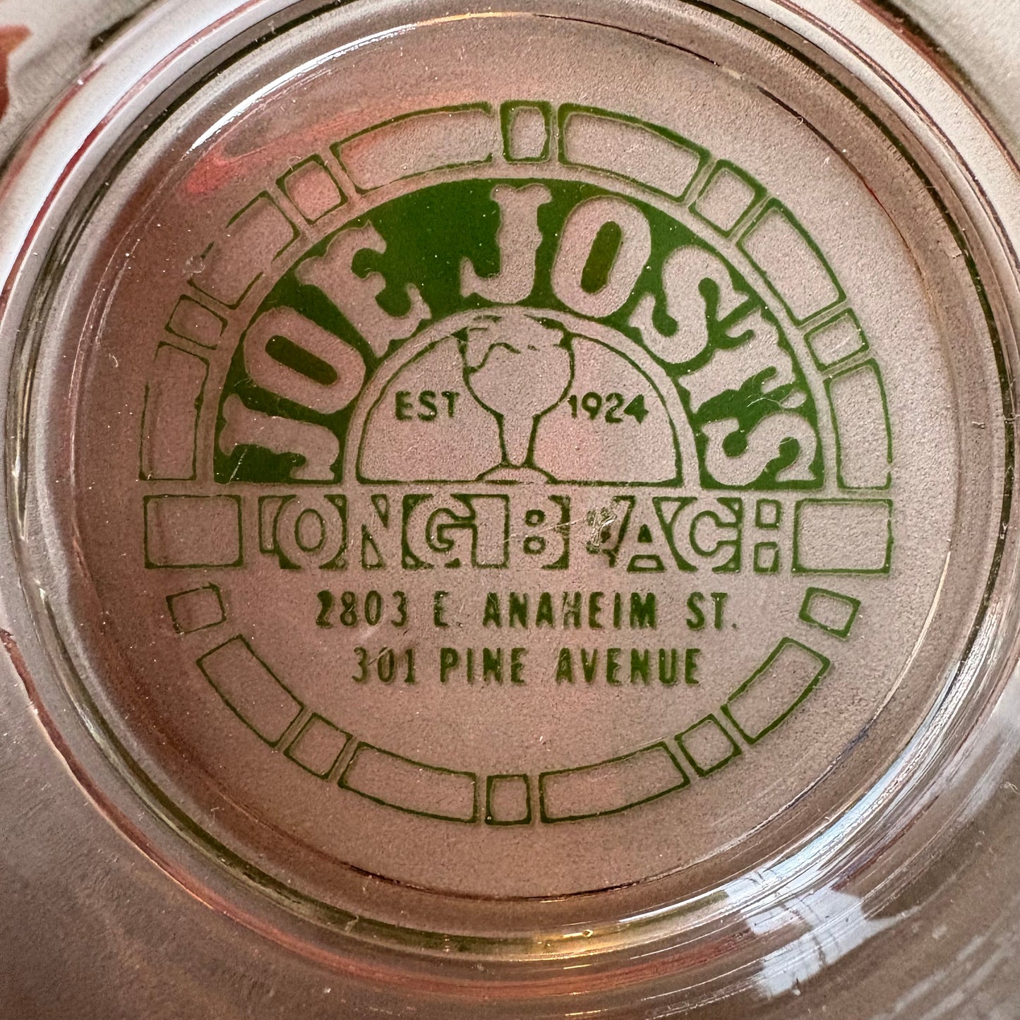 【USA vintage】JOE JOST’S LONG BEACH glass ashtray