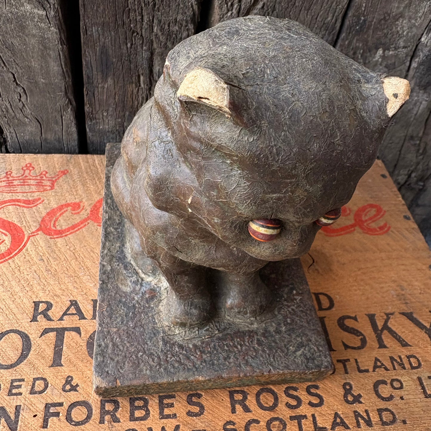 【1940s USA vintage】Chalkware Cat figure